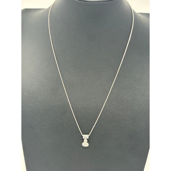 Marked 925 with 2 Glass Stone Pendant - Picture 2 of 8